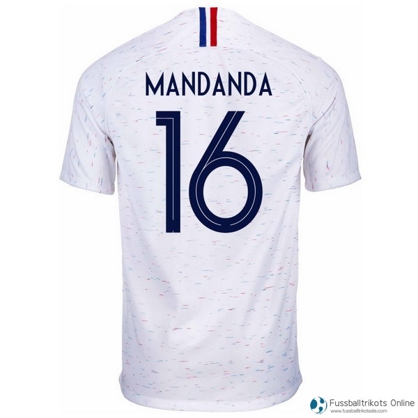 Frankreich Trikot Auswarts Mandanda 2018 Weiß Fussballtrikots Günstig